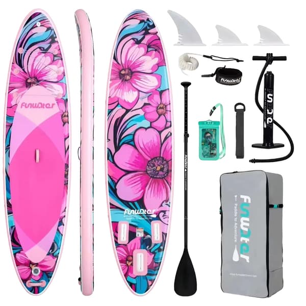 Stand-Up Paddleboard, Halkfri Yta, Bungee Utrustningsförvaring,335*84*15cm