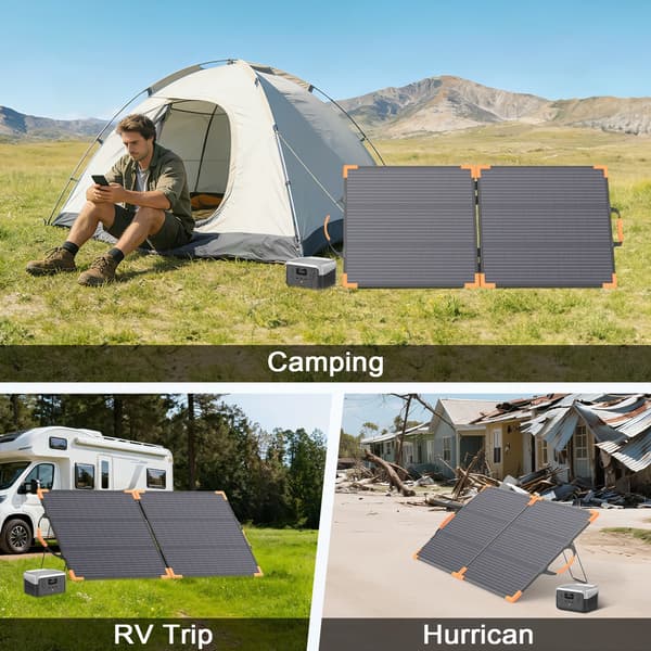 Solpanel, Bifacial Design, Hög Effektivitet,100W