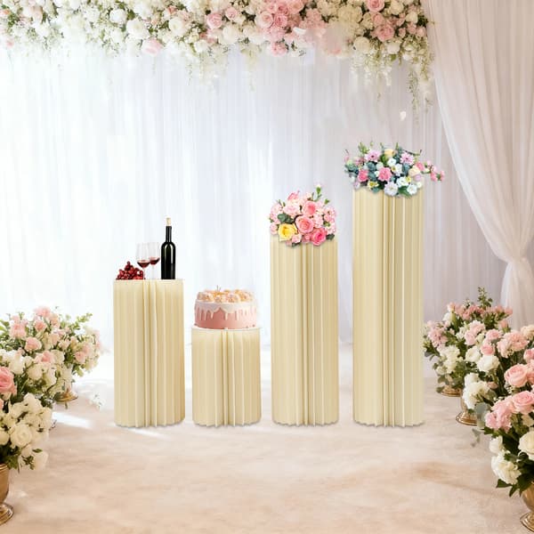 Blomsterställ, Fällbar Design, Robust Konstruktion,Mjölkvit