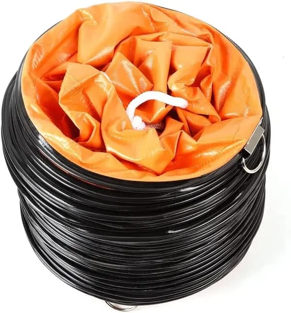 Ventilationsslange, Fleksibel PVC, 5 Meter Lang,Appelsin