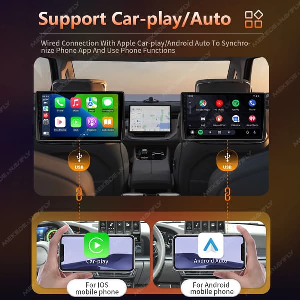 Bilmonitor, högupplöst skärm, stöder Carplay och Android Auto,TZ-M1-OM
