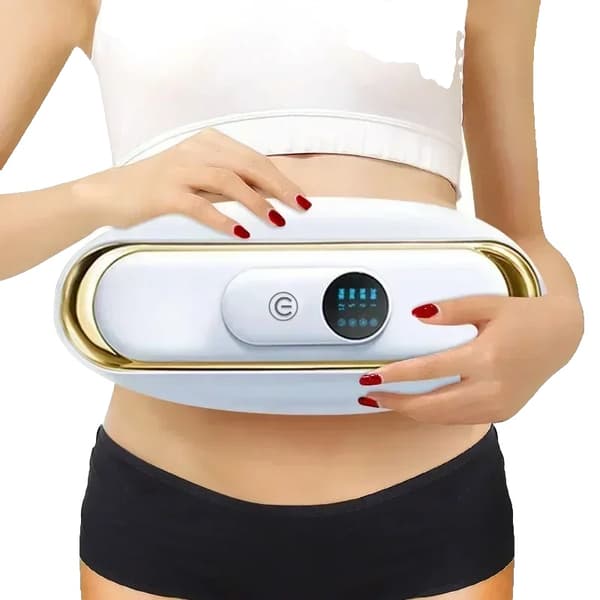 Kropsslankende Massager, Vibration, Varm Terapi,HvidA