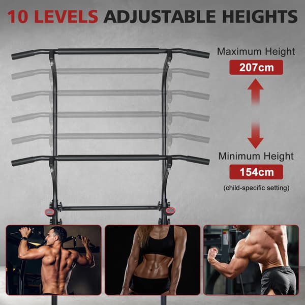 Power Tower, Højdejusterbar, Multifunktionelt Design,A