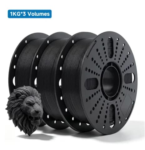 3D-printer filament, 1,75 mm diameter, miljøvenligt materiale,Sort * 3