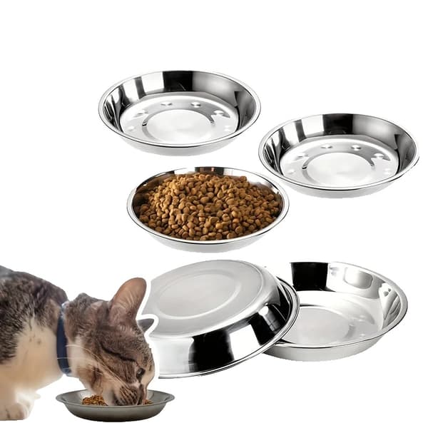 Kattskål, Lågprofil Design, Halkfri Bas,6st