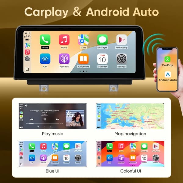 Bil Multimedia System, Touchscreen Skærm, Problemfri Forbindelse, kompatibel med BMW 3 Serie E90-E93 2005-2010 Trådløs,S3 4G+64G