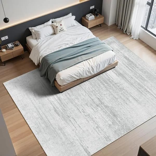 Matta, Modern stil, Maskintillverkad, Ljusgrå