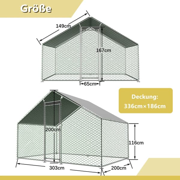 Hönshus, Säkert Design, Väderbeständiga Material,grön