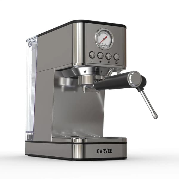Espresso Maskine, 20 Bar Tryk, Rustfrit Stål Konstruktion,Sølv