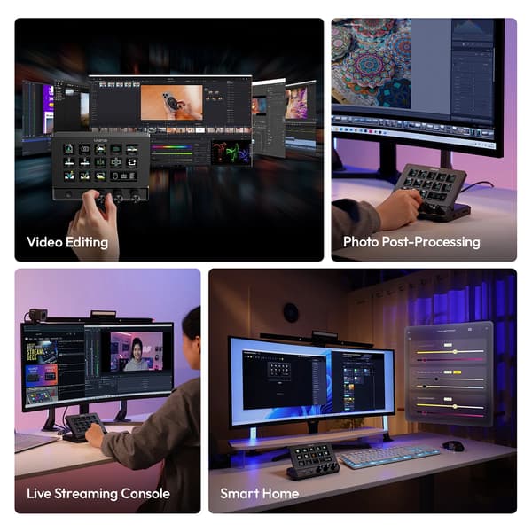 Stream Controller, 14 Tilpasselige Taster, 8-i-1 USB-C Hub,D200X