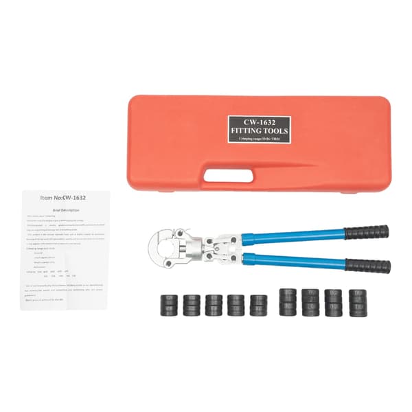 PEX Crimping Værktøj, Ergonomisk Greb, Rotérbart Hoved,Appelsin