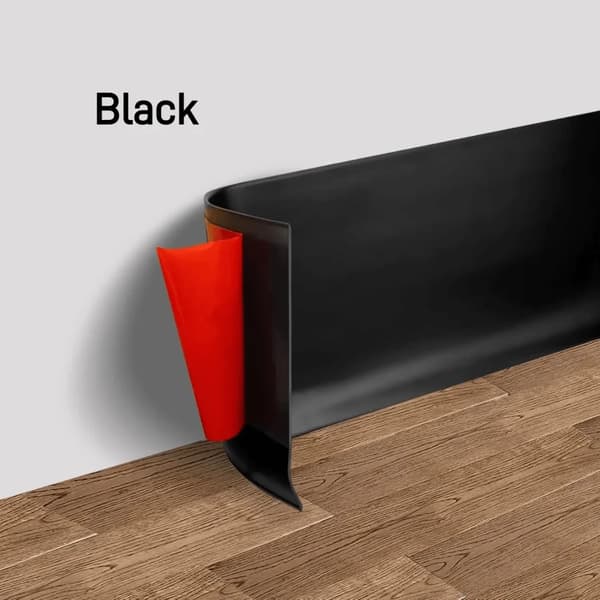 Flexibel Sockel, Lätt Installation, Hållbart PVC-material,svart