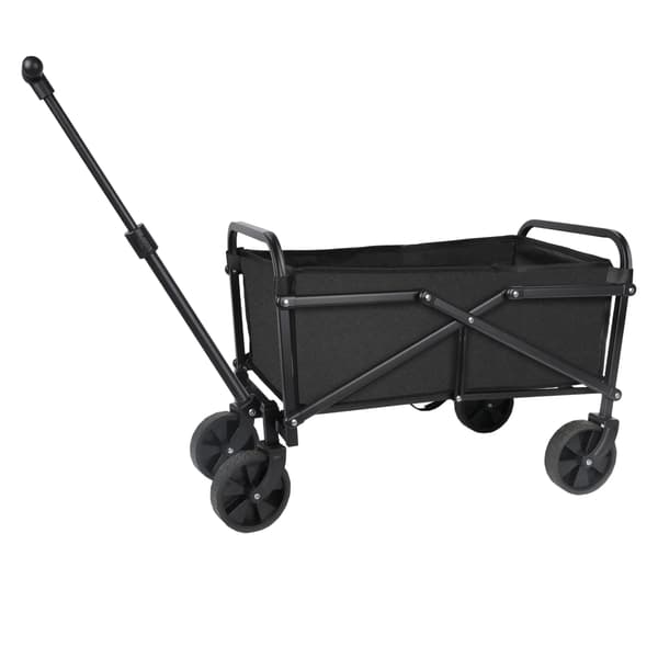 Vagn, Fällbar Design, 75 kg Lastkapacitet,Svart