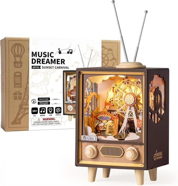 Musikboks, DIY Samlesæt, Nostalgisk Nattelys,STAMT01