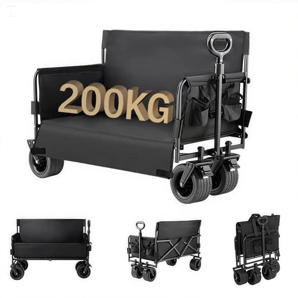 Værktøjsvogn, Heavy-Duty kapacitet, Foldbart design,LY008-SVART