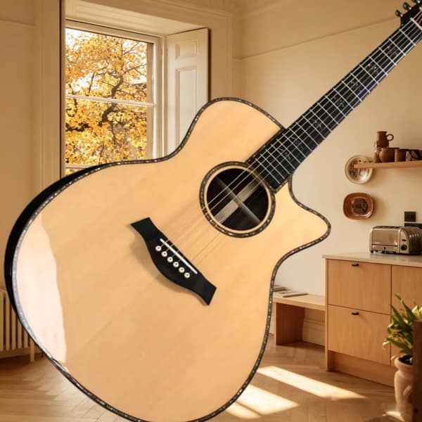 Gitarr, Rosenwood Greppbräda, Klassisk Spelstil,GUL