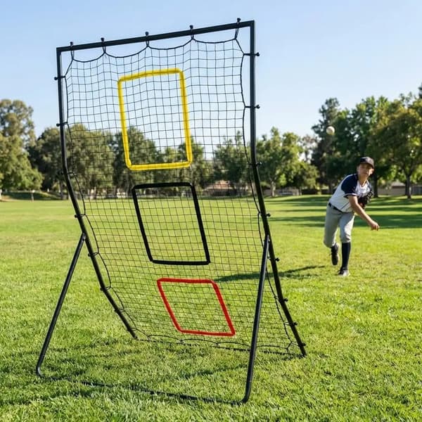Rebounder Net, Tre Zone Bold Respondent, Holdbar Stålstruktur,sort