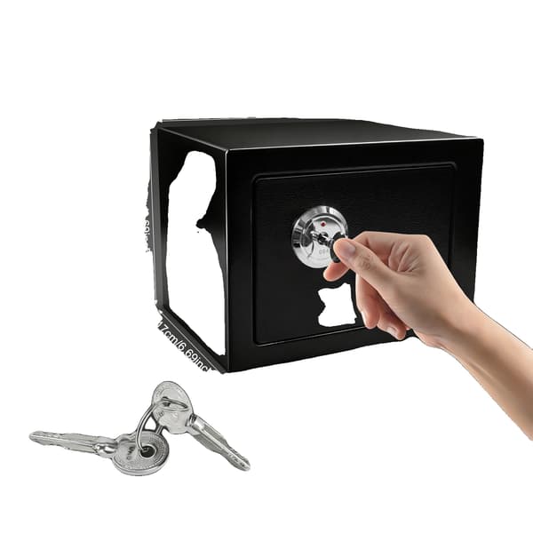 Säkerhetsbox, Hållbart Q235 Stål, Bärbar Design,svart