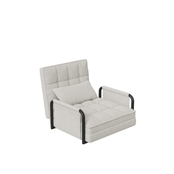 Soffa Säng, Justerbart Ryggstöd, Modern Design,Off white