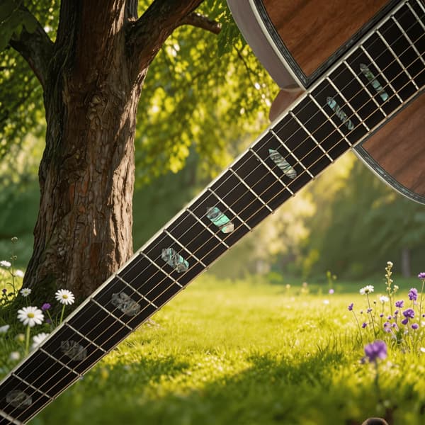 Gitarr, KOA-kropp, Rosenträsgrepp,Brun