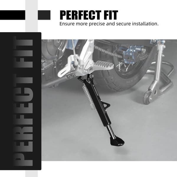 Motorcykel Kickstand, Højdejusterbar, Robust Konstruktion,Sort