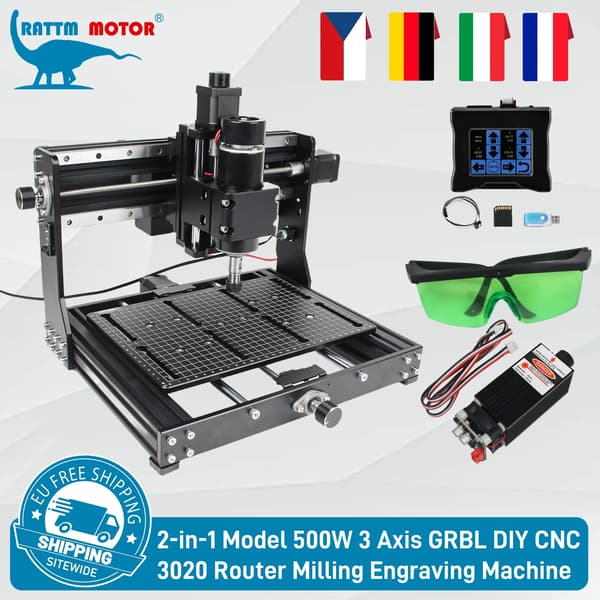 CNC Router, GRBL Controller, Alsidig Gravering,TILFØJ touch+2.5w Laser