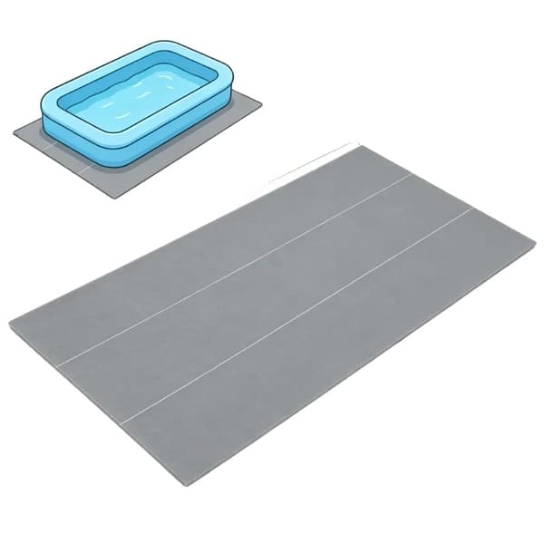 Poolgulvklæde, Polyester Geotekstil, 750 cm Længde, 370 cm Bredde, Rektangulær Form, 4,2 kg Vægt