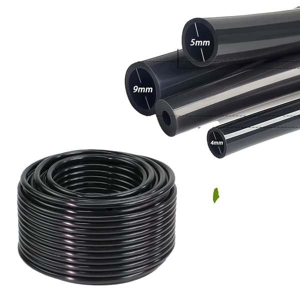 Trädgårdsslang, Hållbart PE-material, Högtryckshantering,svart-b, 50m-164FT, OD-6mm