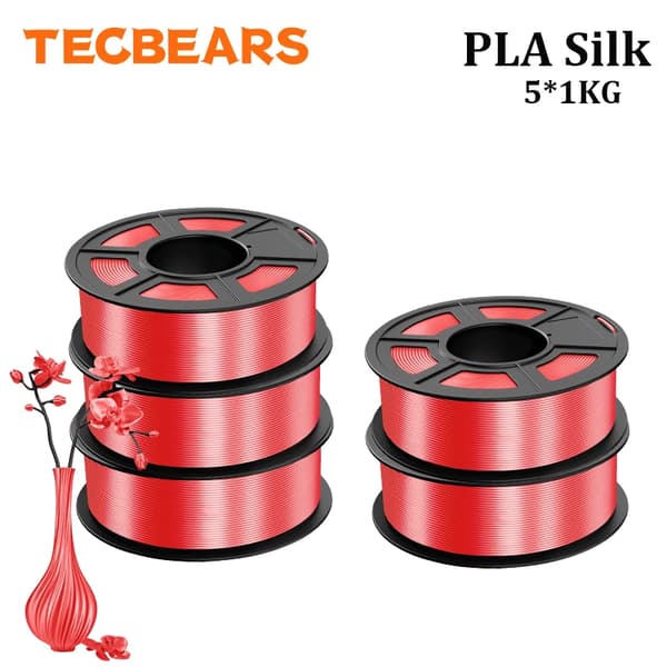 3D Printer Filament, 1,75 mm Silk PLA, Vakuumpakning,PLA SILK 5CD