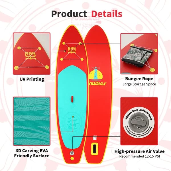 Stand Up Paddle Board, Högdensitet PVC, Lättviktsdesign,SUPFW28B