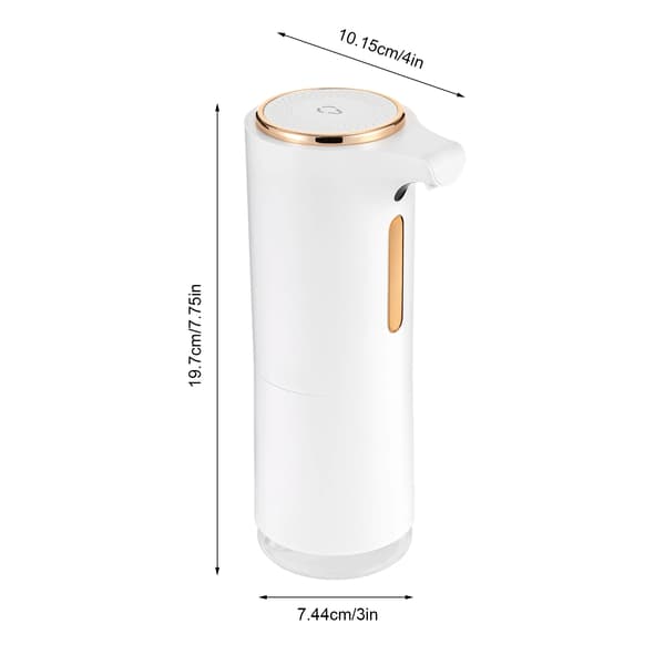 Tvålbehållare, Infraröd Sensor, Kompakt Design,VIT