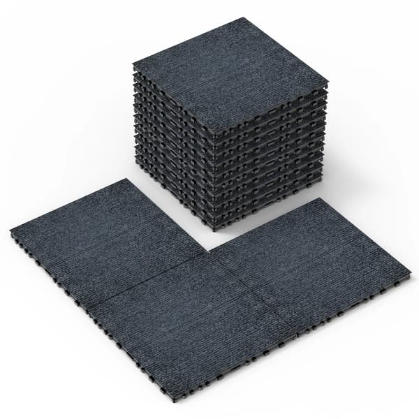 Sammanlänkande Däckplattor, Lätt Montering, Hållbart Material,Mörkgrå 36st