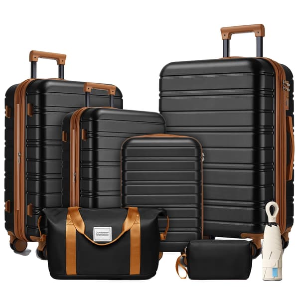 Bagageset, hårdskal, utökningsbar, hållbart ABS-material,1