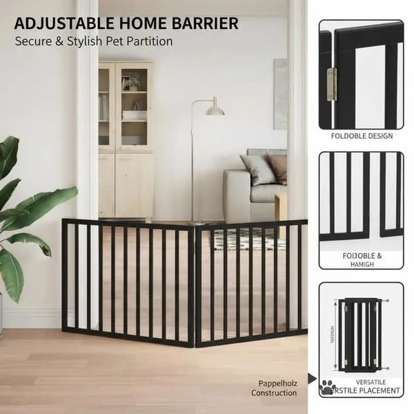 Hundegitter, Udvideligt Design, Robust Materiale,sort