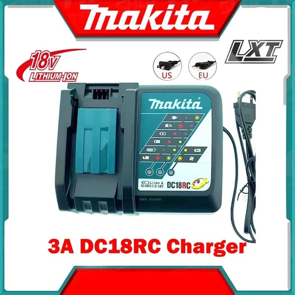 Batteri, 6000mAh kapacitet, sikkerhedsfunktioner,DC18RC