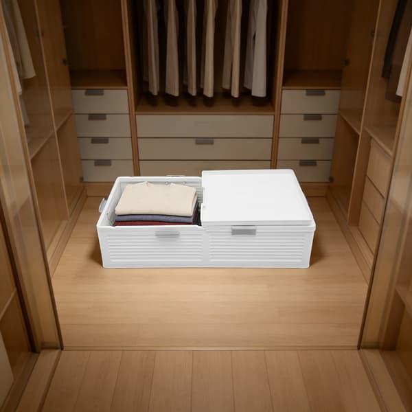 Förvaringslåda, Hållbart Material, Platsbesparande Design,VIT