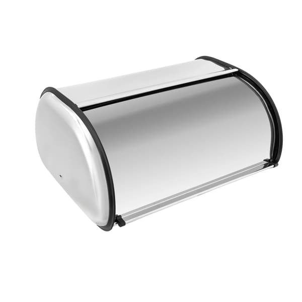 Brödbox, rostfritt stål, platsbesparande design,Silver