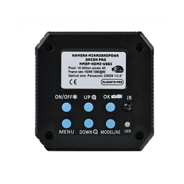 Mikroskopisk Kamera, 4K Opløsning, HDMI/USB Forbindelse,sort
