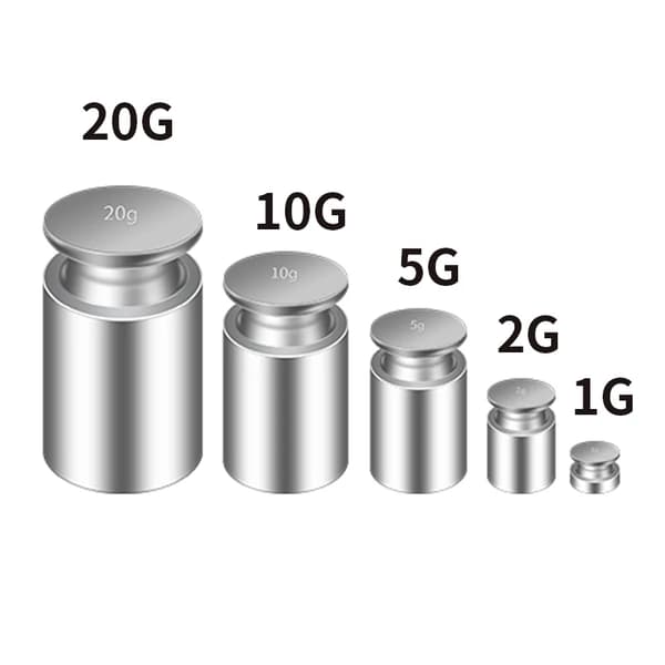 Kalibreringsvikter Set, Precision Noggrannhet, Hållbart Material,1g2g5g10g20g  5st