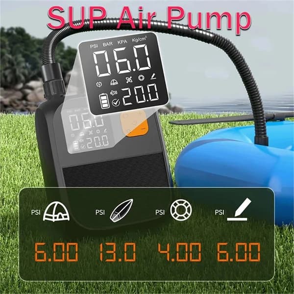 Elektrisk Luftpump, 80W Effekt, Dubbelstegs Prestanda, 25PSI
