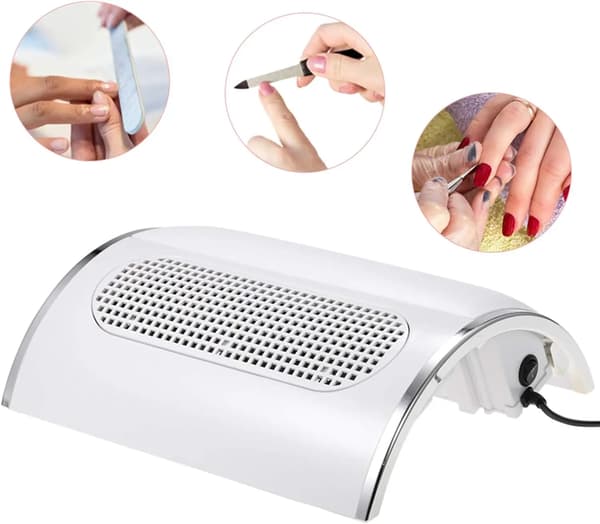 Nageldammsugare, kraftfulla fläktar, ergonomisk design,VIT