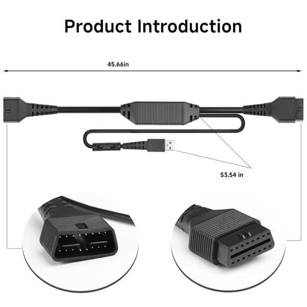 Adapterkabel, Längd 26 cm, Bredd 7 cm, Höjd 3,5 cm, Vikt 0,3 kg, Spänning 12 V