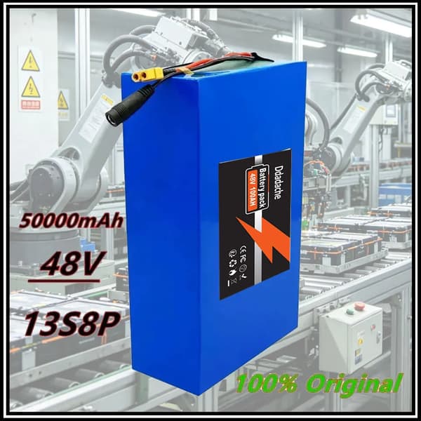 Litiumbatteripack, 100Ah kapacitet, inbyggd BMS,XT60-XT30-laddare