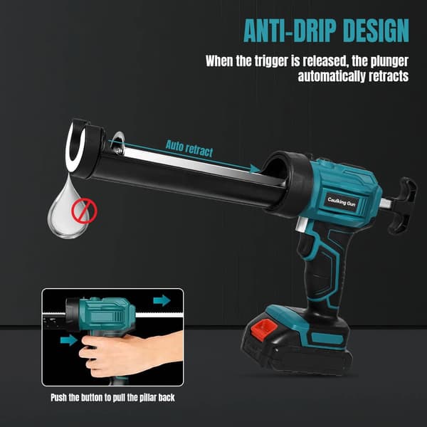 Elektrisk Fogpistol, Sladdlös Design, 4 Hastighetskontroll,Ingen batteri
