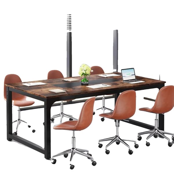 Konferencetabel, Rummelig Design, Moderne Æstetik,Rustik Brun Sort