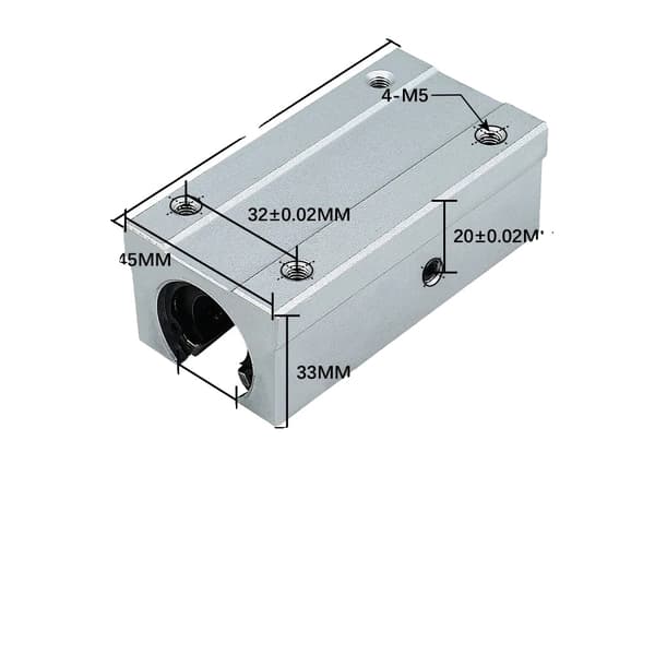 Lineær Lagerblok, Aluminium Konstruktion, Glat Drift,SBR16LUU