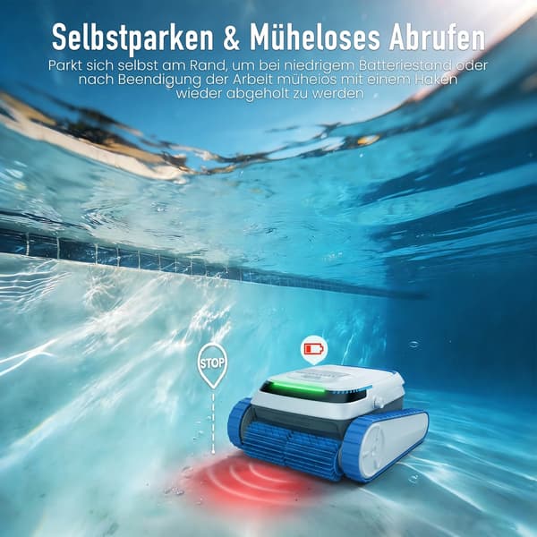 Robot Pool Cleaner, Trådløs Drift, Smart Navigation,PC20