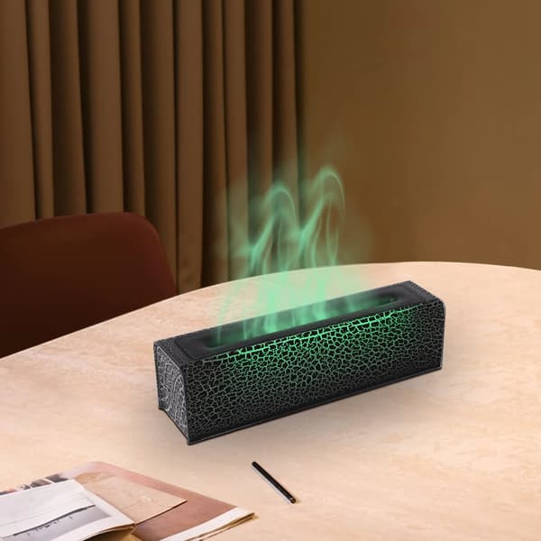 Æterisk olie diffuser, 150 ml kapacitet, USB-strøm, multicolor lys, sprøjtetid 4 timer, dimensioner 25,1x7,5 cm