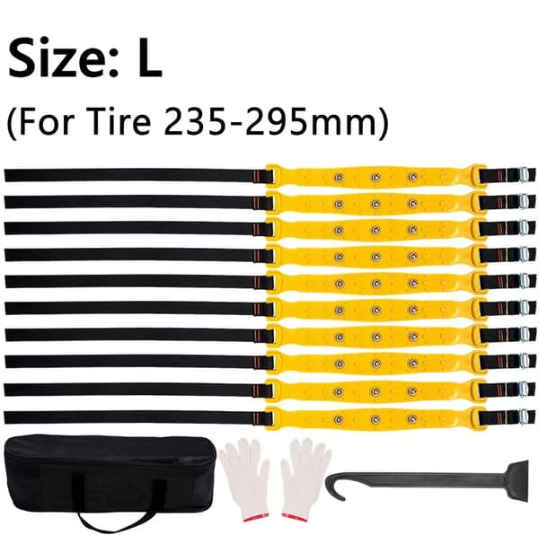 Sne kæder, Antiskrid design, Holdbart materiale,10PCS L