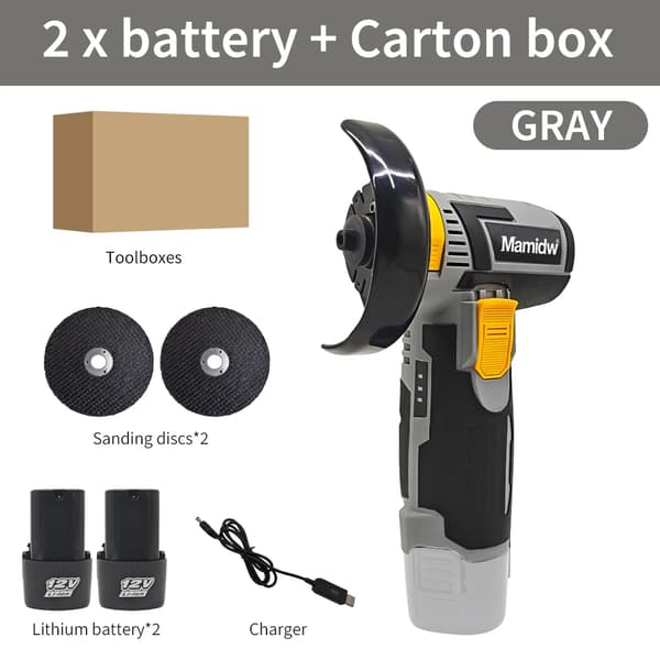 Vinkelslip, Kompakt Design, Högpresterande,GRÅ-2 Batteri